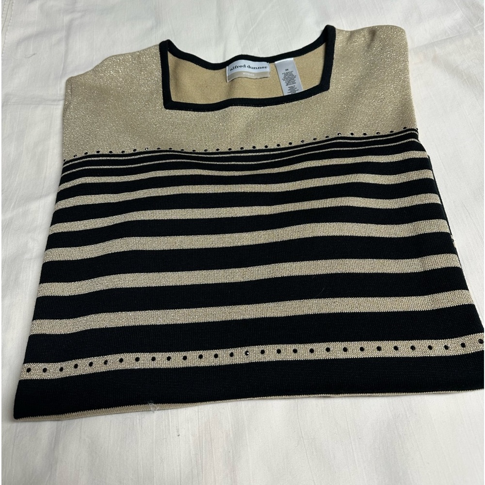 Alfred Dunner Sweater with Black Crystals